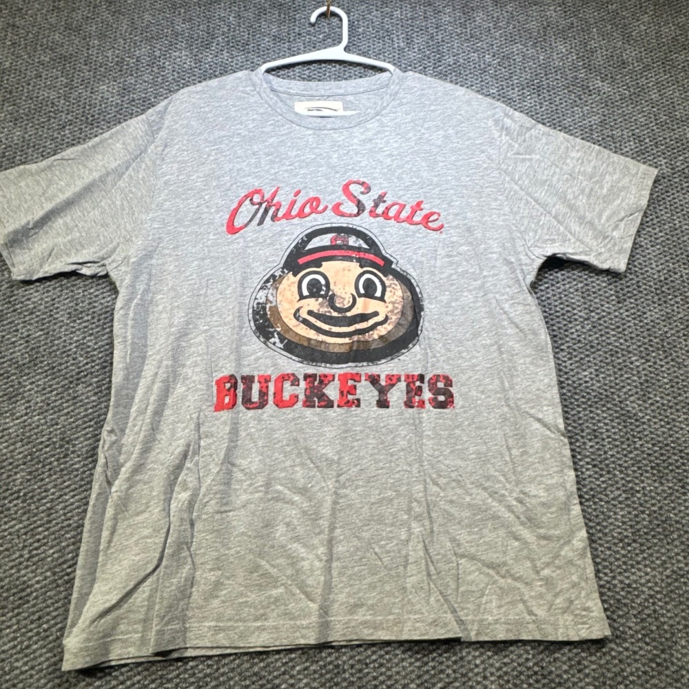Pro Player Ohio State Buckeyes Brutus T-Shirt Gray Mens Large Campus Classics